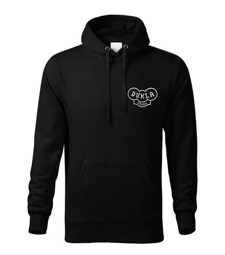 Black Hoody with white embroidery