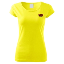 Women's T-shirt With Embroidered Logo - Yellow