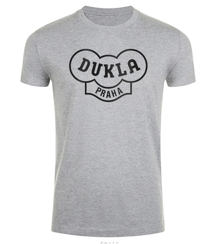 Grey melange men´s T-shirt with outlined logo
