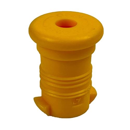 Yellow spare stopper for a plastic bottle