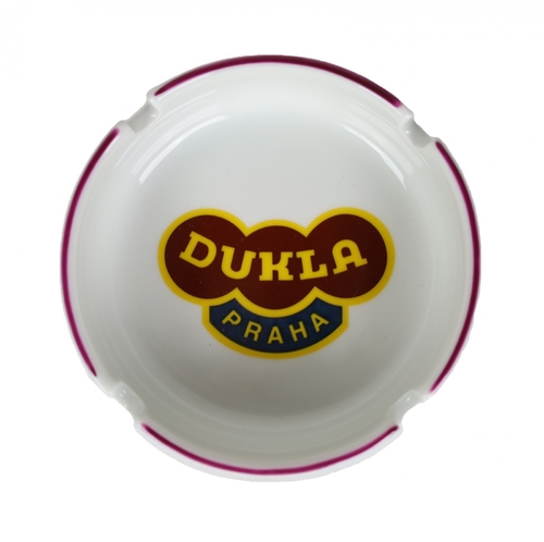Ashtray with logo Dukla (burgundy)