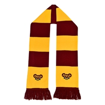 Scarf with stripes and logo
